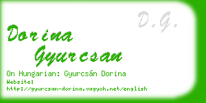 dorina gyurcsan business card